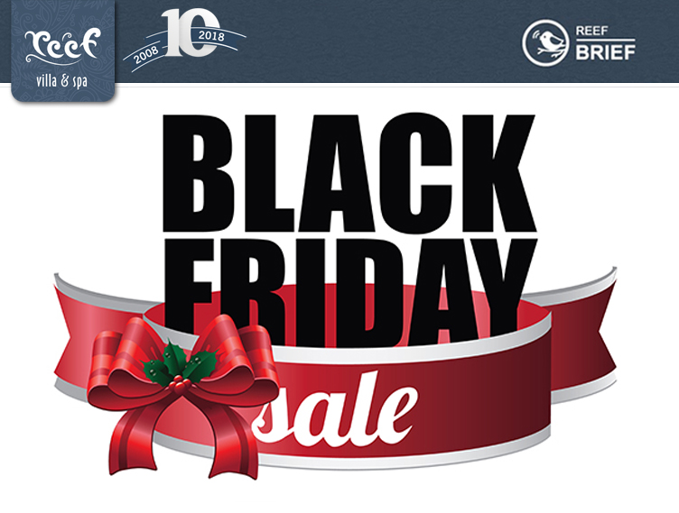 Reef Villa & Spa's Black Friday sale of 30% off suites runs from 20th November to 10th December 2018